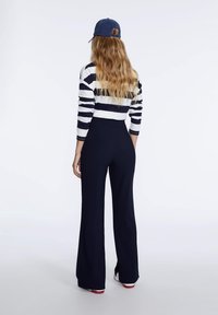 Stradivarius Tygbyxor - dark blue