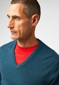 Rodier V-NECK - Strickpullover - bleu