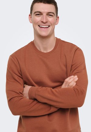 Mladi moški s kratkimi rjavimi lasmi se smehlja, nosi dolg rokav rjave barve in ima prekrižane roke na svetlo sivi podlagi.