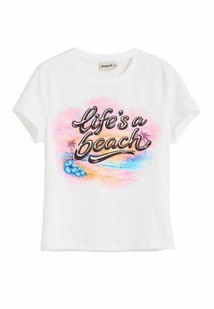Desigual, Tričko s potlačou - white