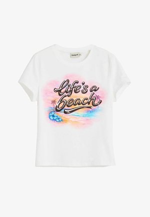 Desigual, Tričko s potlačou - white
