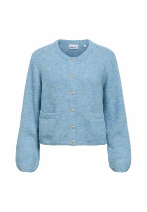 Object, OBJSAGGIA RE L/S KNIT CARDIGAN NOOS - Gilet - blue shadow