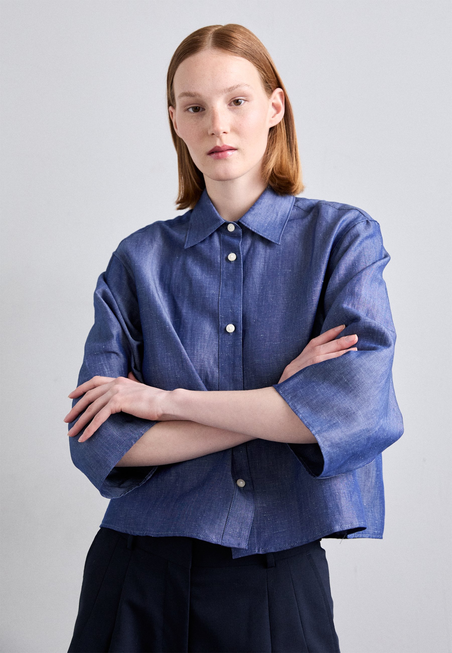 売れ筋商品|||タイガー オブ スウェーデン シャツ レディース トップス CORINS - Button-down blouse - clear blue Tiger of Sweden CORINS - Button-down blouse - blue - Zalando