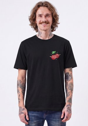 watapparel, CHERRY PLANETS UNISEX - T-Shirt print - black