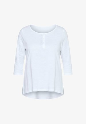 Angel of Style, T-SHIRT, A-LINIE, HENLEY, KNOPFLEISTE, 3/4-ÄRMEL - Langarmshirt - snow white