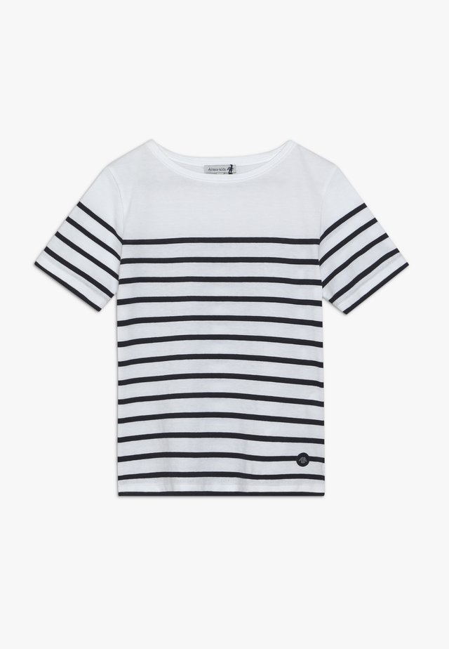 ETEL - MARINIÈRE - T-SHIRT - T-shirt print - blanc/navire
