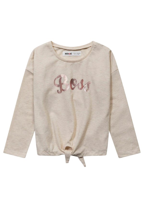 LONG SLEEVED KNOT TIE - Langarmshirt - beige