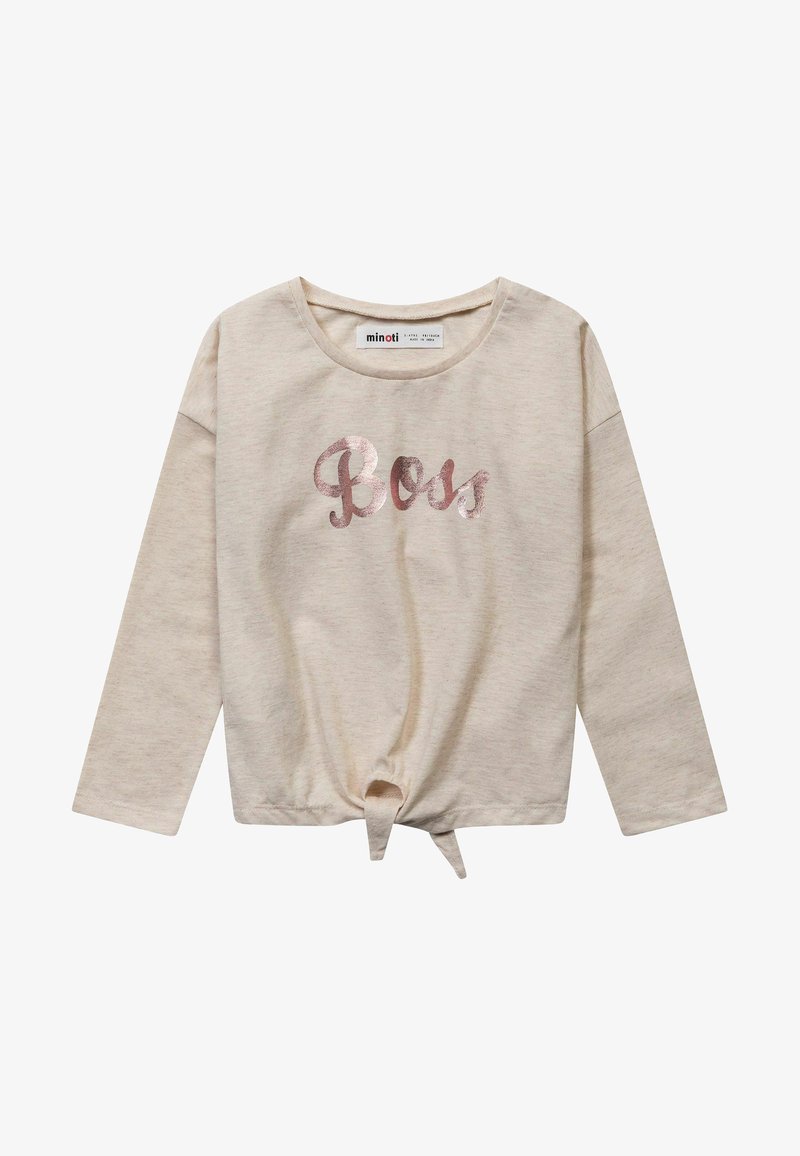 MINOTI LONG SLEEVED KNOT TIE - T-Shirt print - beige