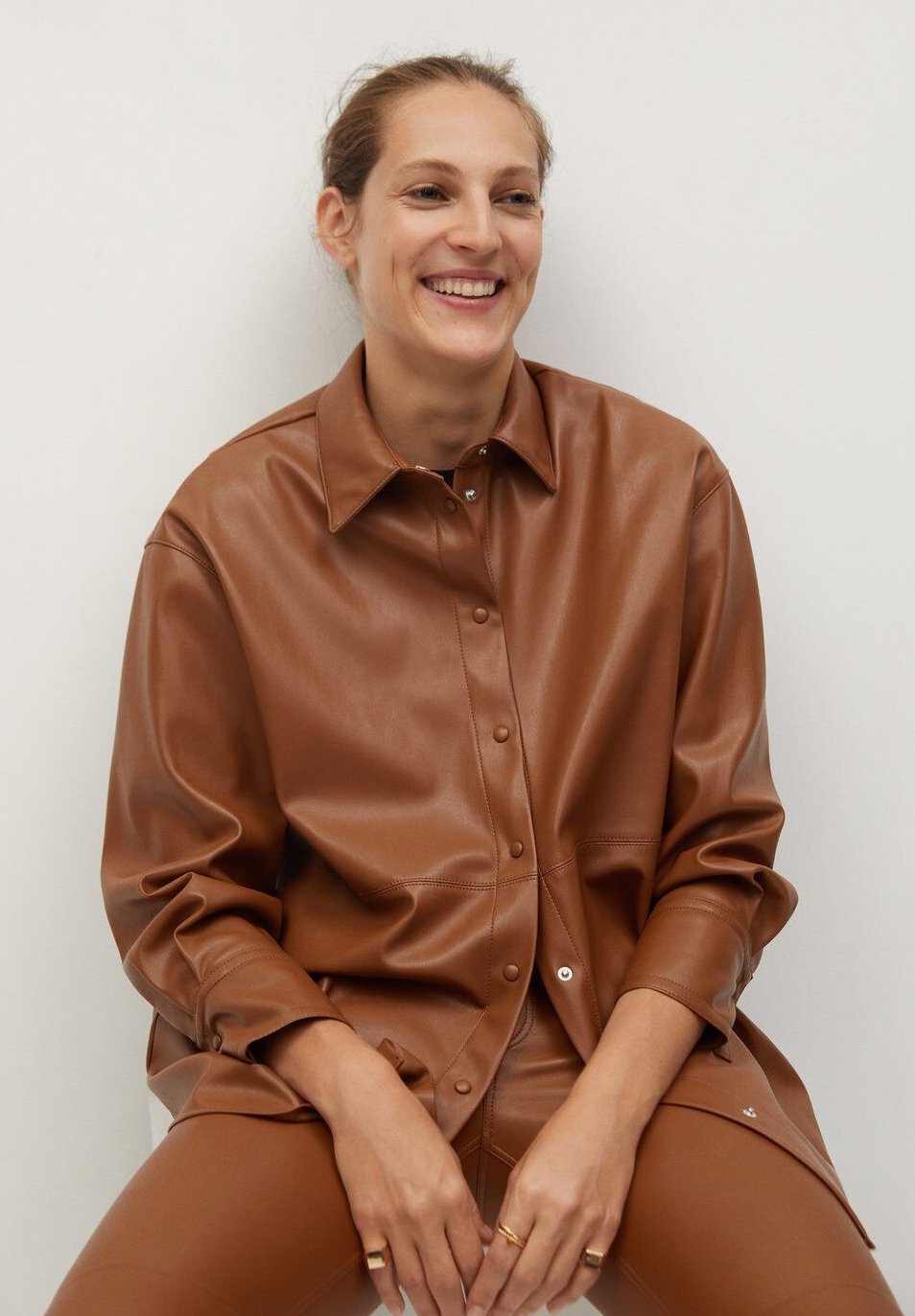 Mango JAYSI Skjorte medium brownbrun Zalando.no Mango MADE Skjorte braunbrun Zalando.no