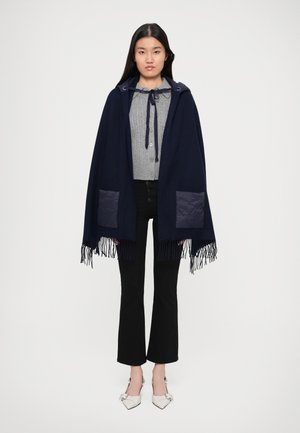 HOOD SCARF - Poncho - marine