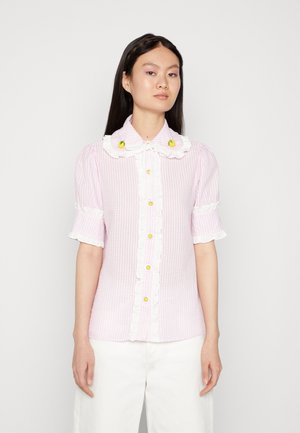 AMALFI GINGHAM RUFFLE BLOUSE - Paitapusero - pink