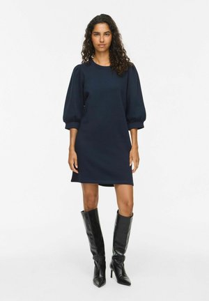 VILA, SWEATSHIRT DRESS VIVERA SHORT - Sweat Dress - dark sapphire