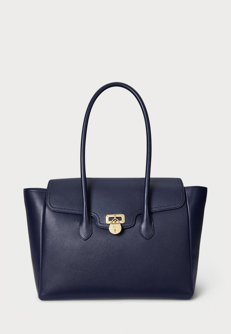 Lauren Ralph Lauren - PEBBLED LEATHER LARGE TANNER SATCHEL - Handtasche - refined navy, Vergrößern