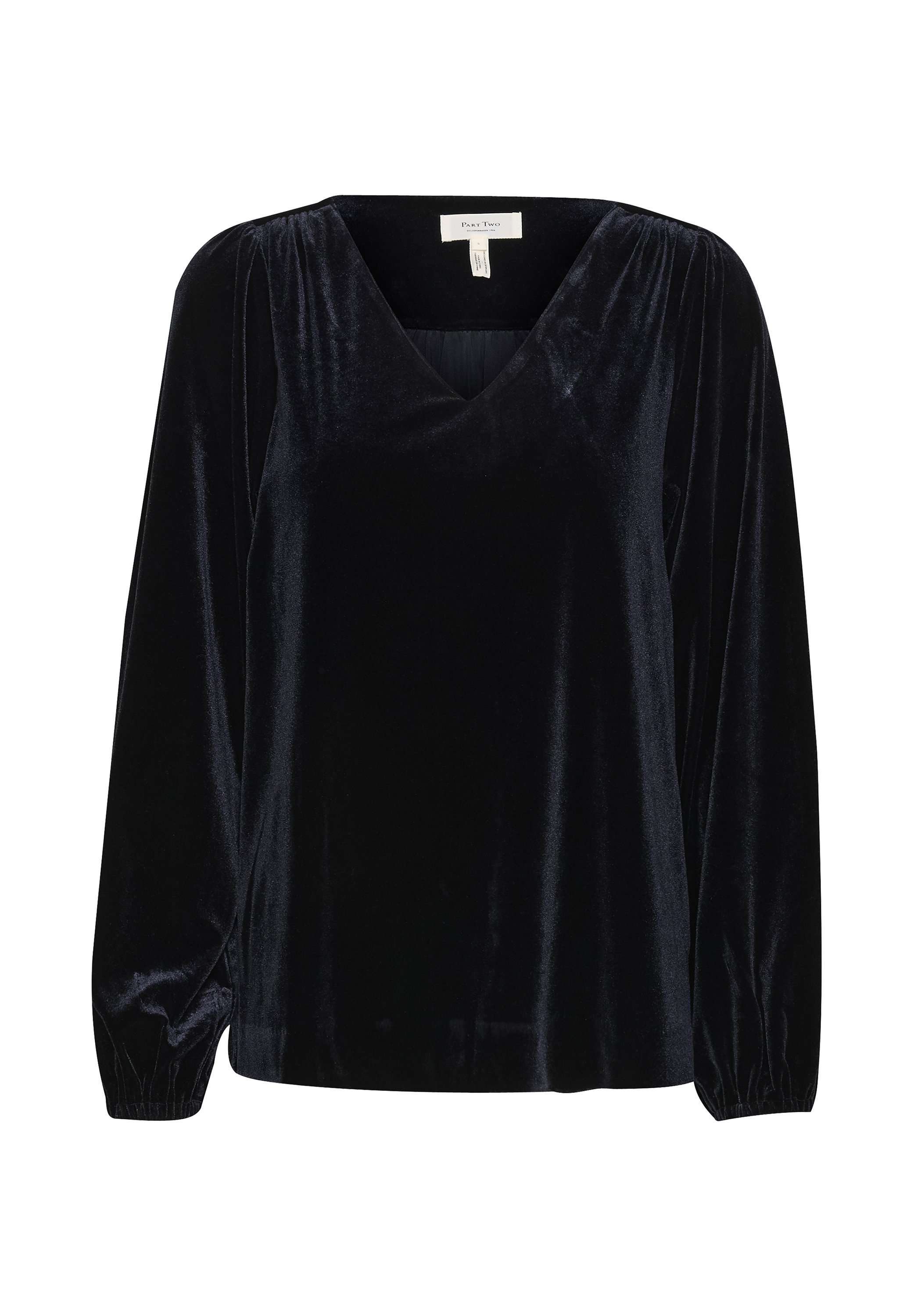 新品　lohen Velvet Shirt Blousom Part Two MADISPW BL - Blouse - black - Zalando
