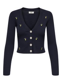 JDYDONNEL EMBROIDERY CARDIGAN - Vest - night sky