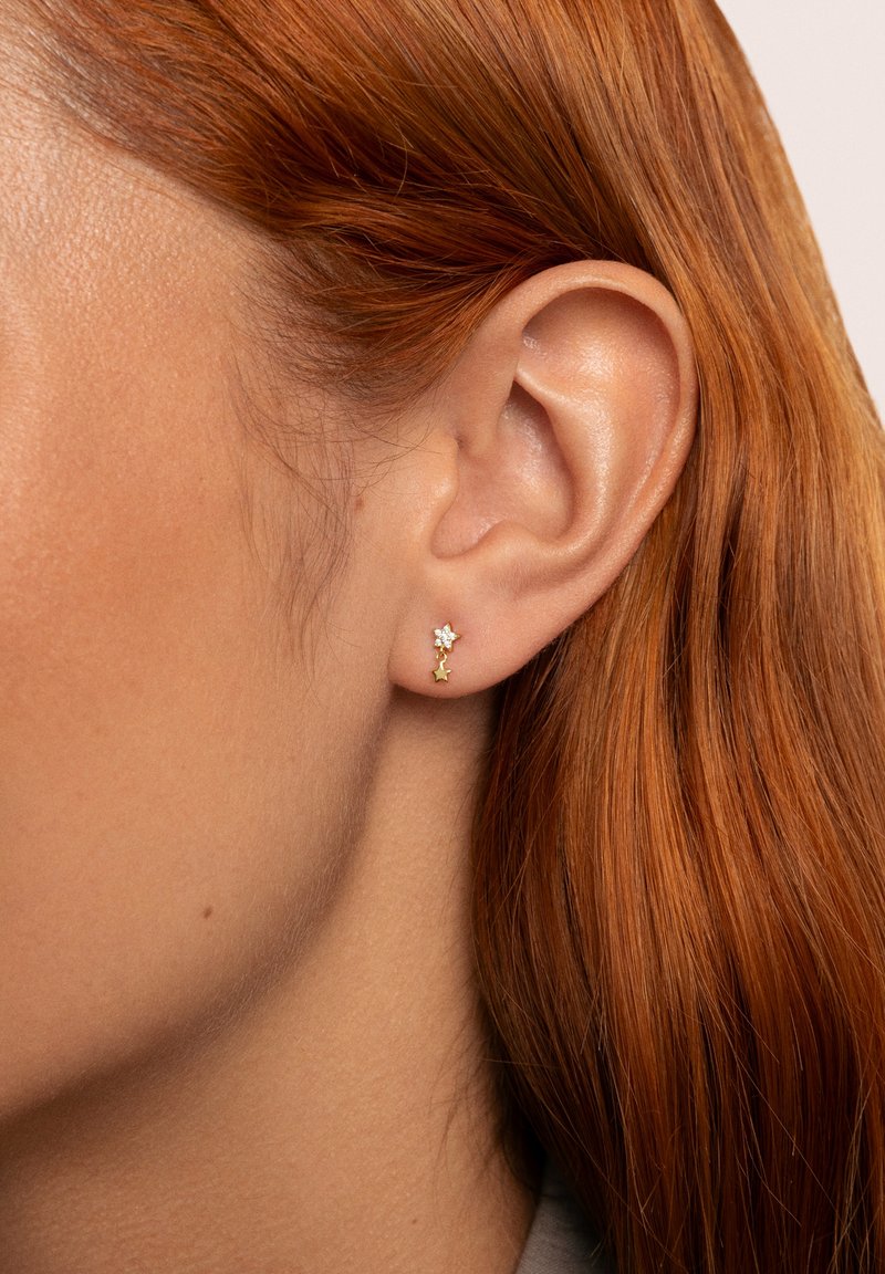 Singularu DUO SHINNING - Boucle d'oreille individuelle - gold-coloured