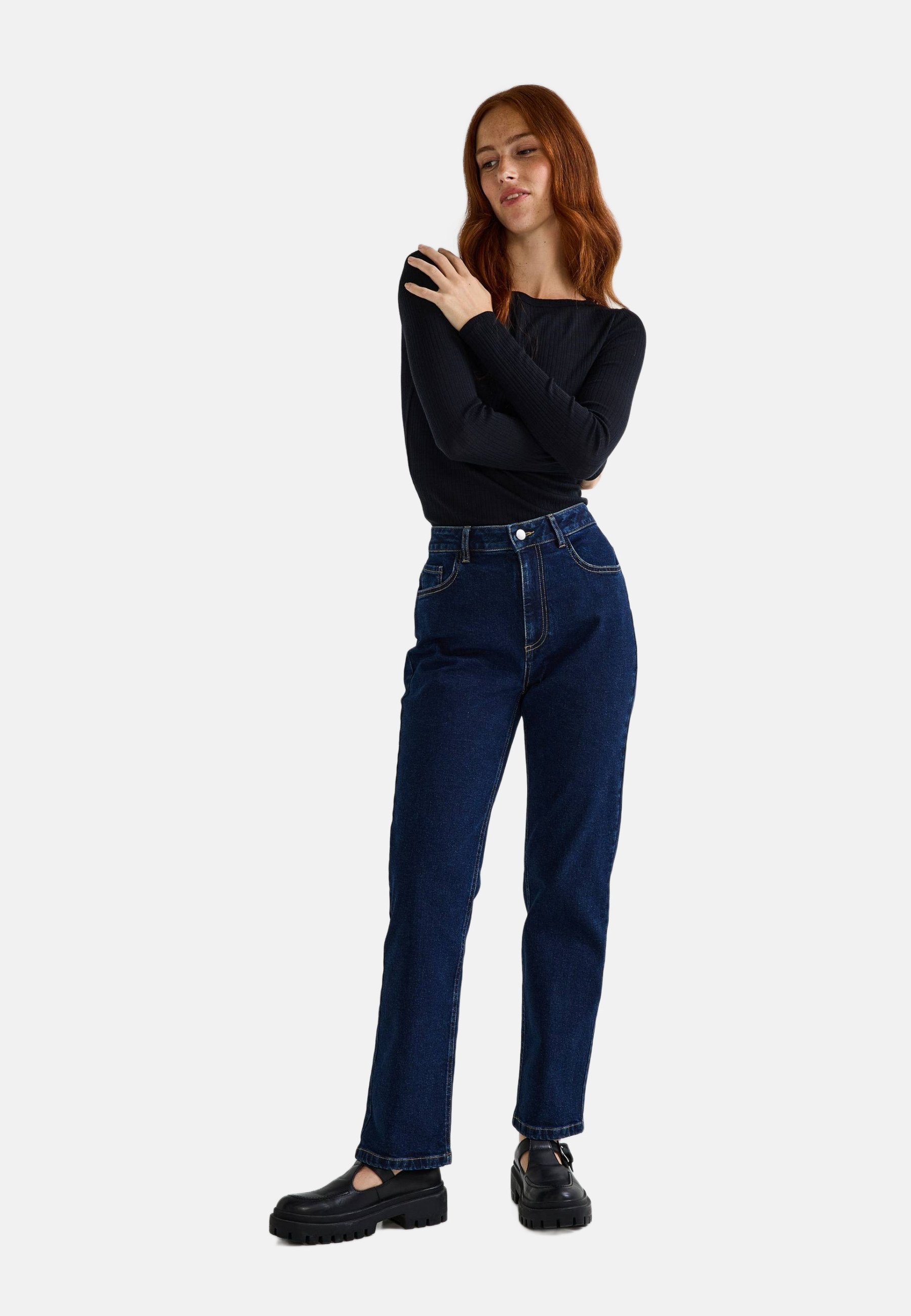 Women's Jeans Jean Brut Droit JEANS DROIT 201H Taille Haute