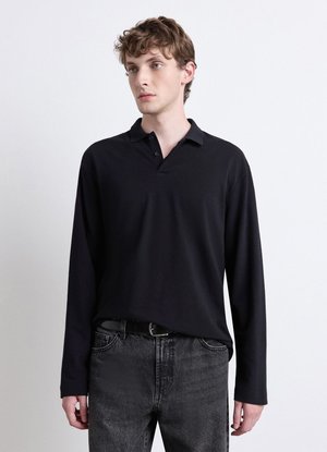 Calliope, T-SHIRT TINTA UNITA - Polo shirt - nero ultrablack