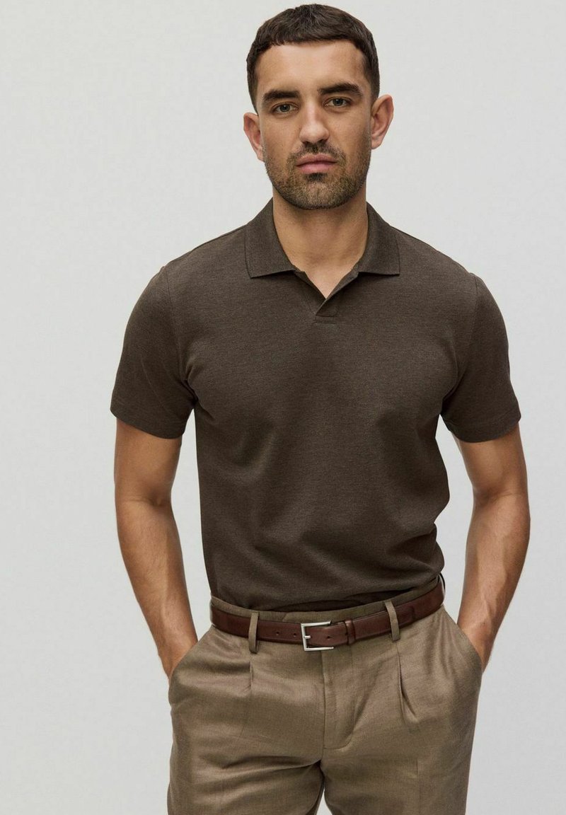 Bläck VINCENT PIQUÉ - Poloshirts - brown mel