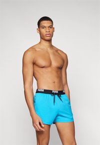 Puma - SWIM MEN LOGO LENGTH - Badeshorts - speed blue Thumbnail-Bild 1