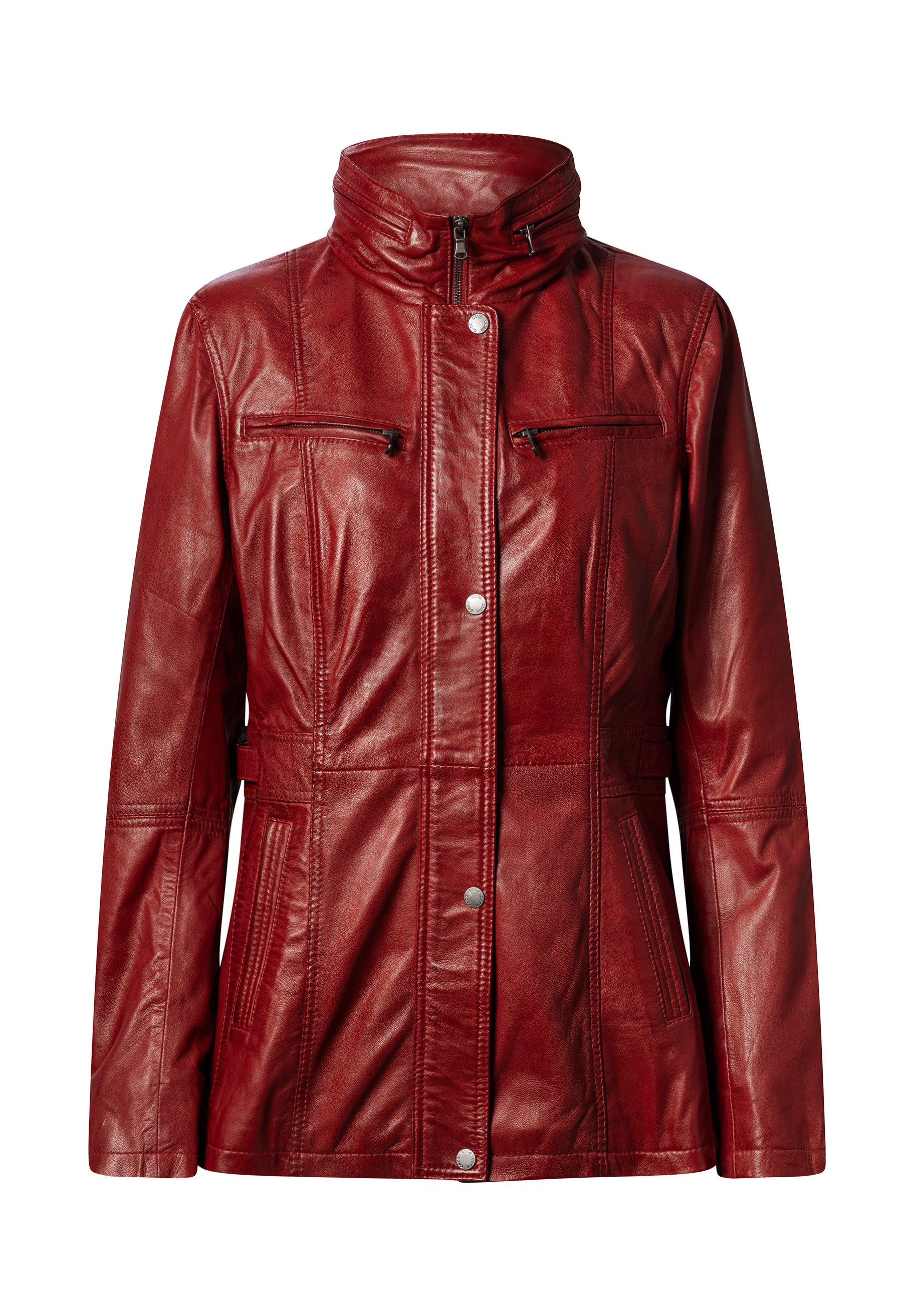Damen Mantel Linea Tesini Ledermantel Lederjacke Damen Rosa