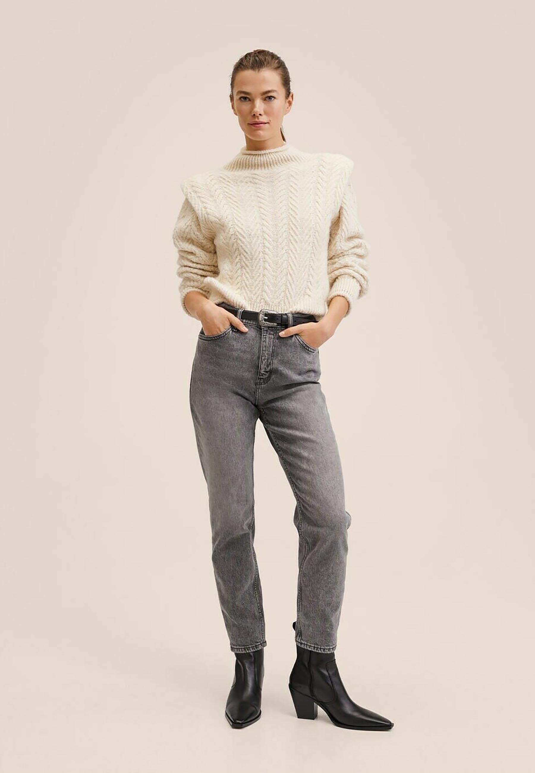 Mango NEWMOM - Vaqueros rectos - gris denim/denim gris - Zalando.es