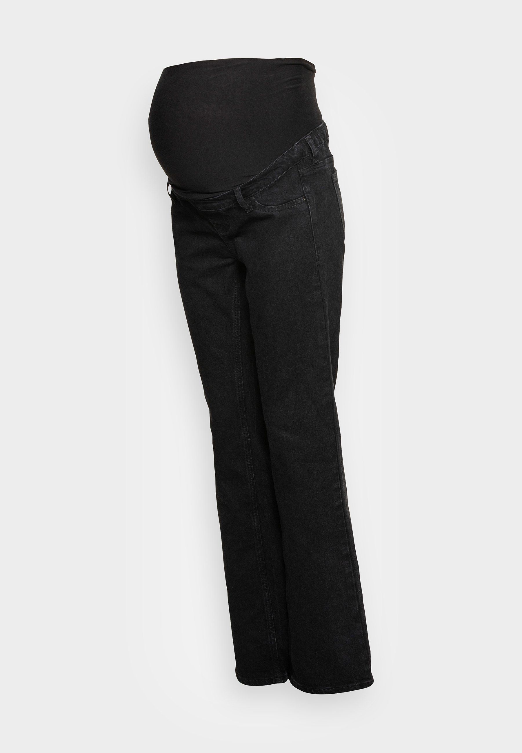 Anna Field MAMA Straight leg jeans - black denim/zwart denim/blackdenim -  Zalando.nl