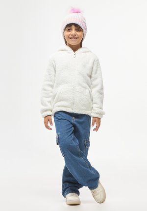 ZIPPED HOODIE - Giacca in pile - bianco lana