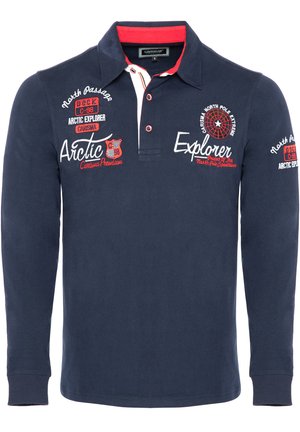 LONGSLEEVE  UND STICKEREI EXPLORER - Poloshirt - blau