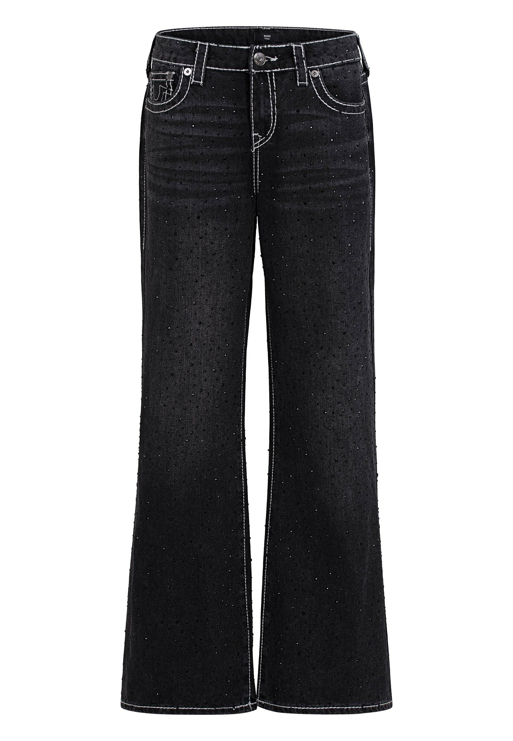 True Religion BOBBI - Flared Jeans - black wash/black - Zalando
