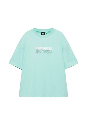 PULL&BEAR, STWD STUDIO SHORT SLEEVE - T-SHIRT - T-shirt imprimé - turquoise