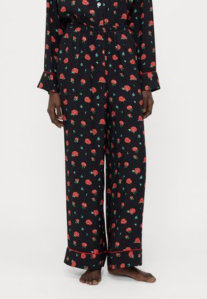 OVERSIZED PANTS IN PRINT - Nattøj bukser - black