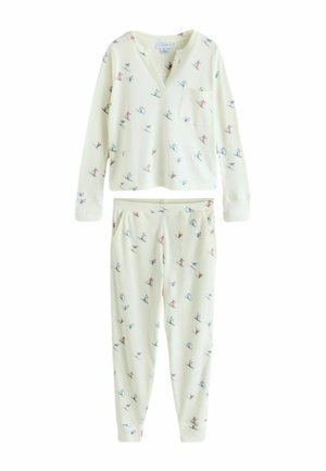 SET - Nachtwäsche Set - cream ski print