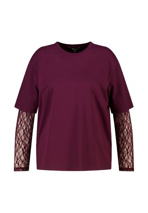 MS Mode, MS MODE T-SHIRT T SHIRT MIT SPITZENÄRMELN - Longsleeve - bordeaux