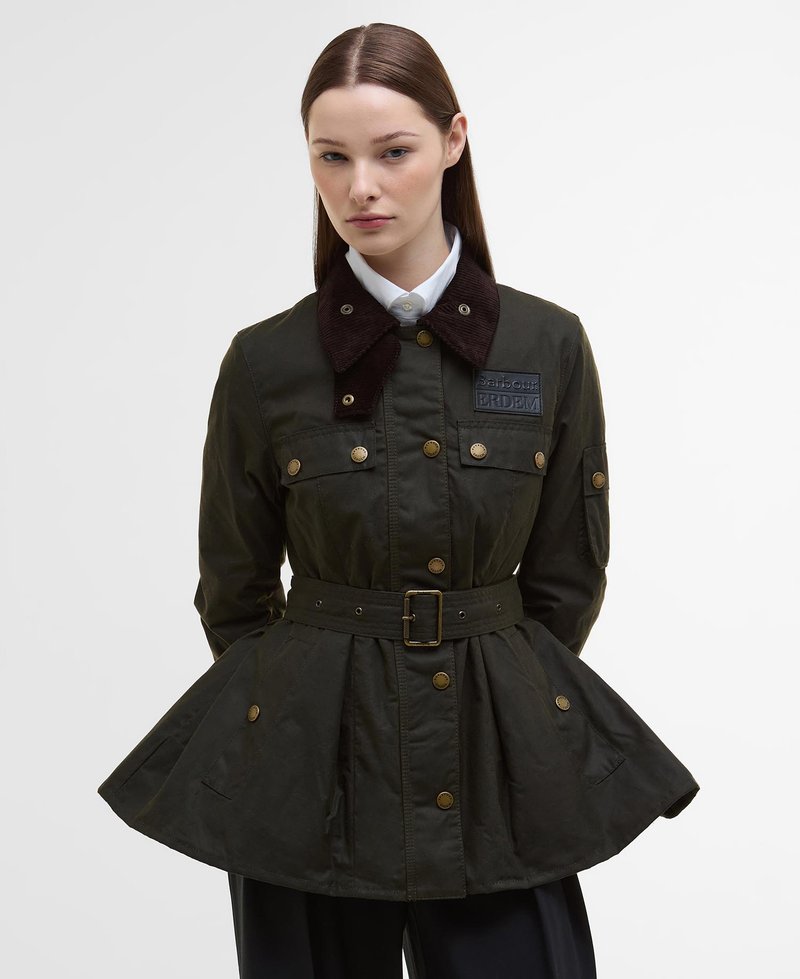 Barbour BARBOUR X ERDEM CONSTANCE WAX JACKET - Nyári dzseki - archive olive/ancient black floral
