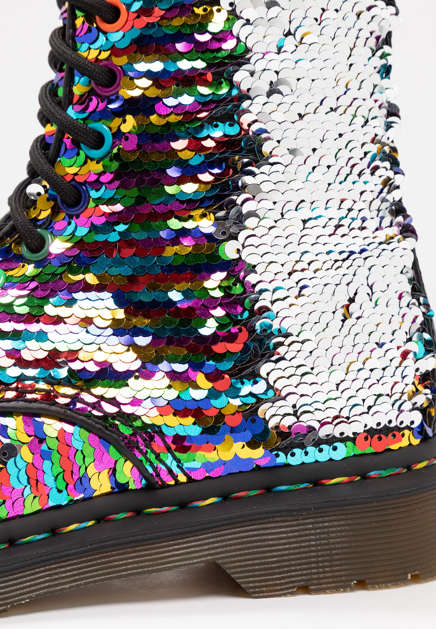 1460 PASCAL SEQN 8 EYE BOOT Botki sznurowane multicolorsilverblack 1460 PASCAL SEQN 8 EYE BOOT Botki sznurowane multicolorsilverblack