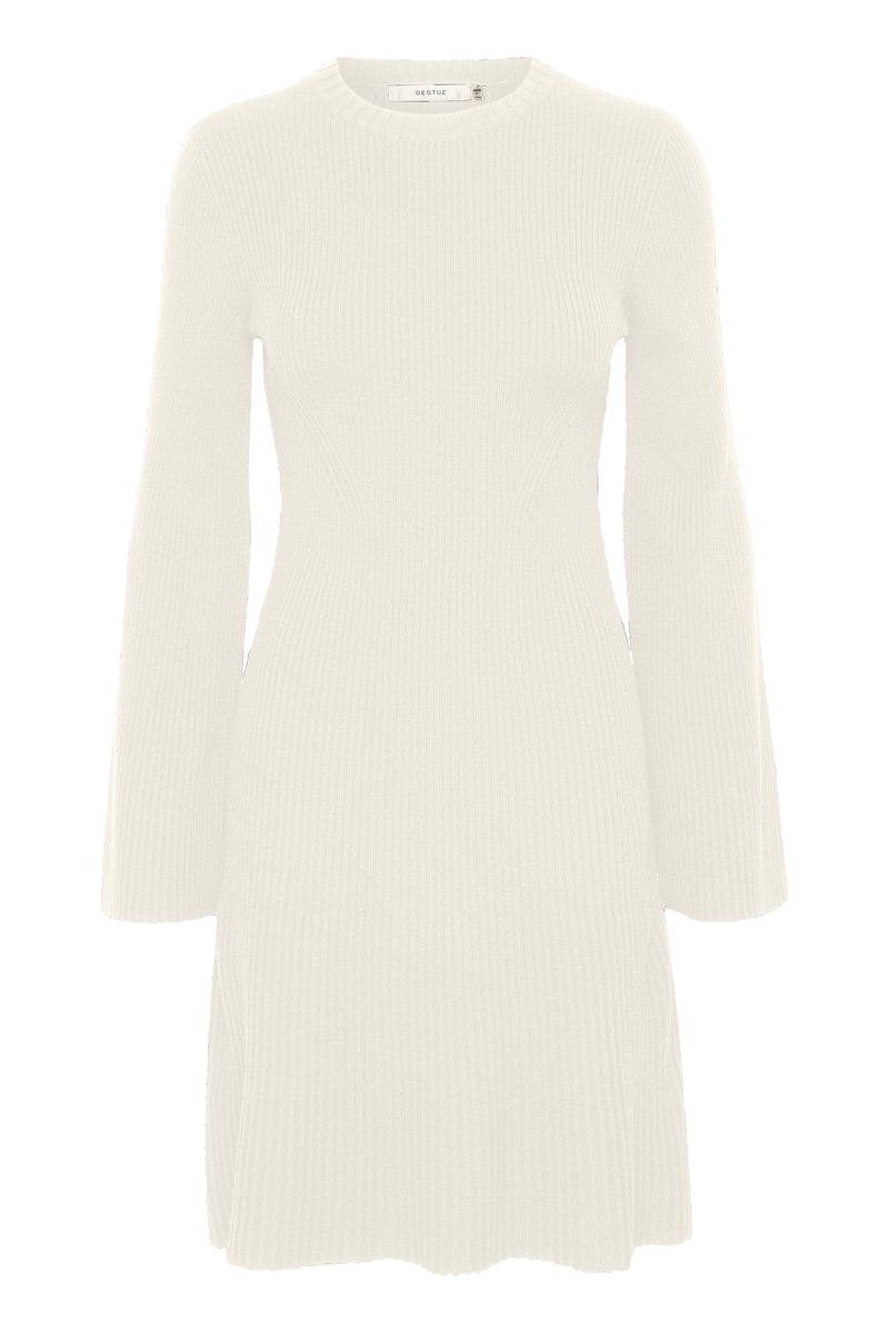 Gestuz Gebreide jurk crème Gestuz Gebreide jurk crème