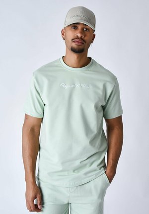 CLASSIQUE BRODÉ - Camiseta estampada - vert d eau