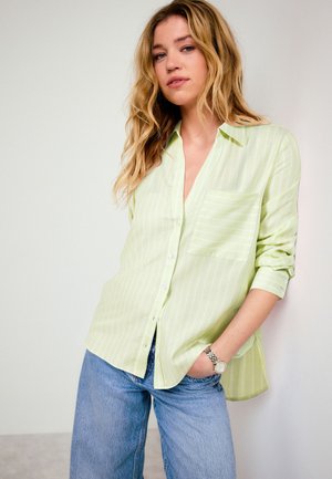 Next, REGULAR FIT - SOFT RELAXED LONG SLEEVE SHIRT . - Blouse - green white stripe