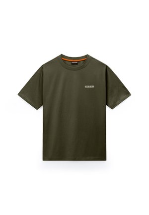 Napapijri, S-SMALL BOX SS OLIVE NIGHT G1F - T-Shirt basic - olive night g1f