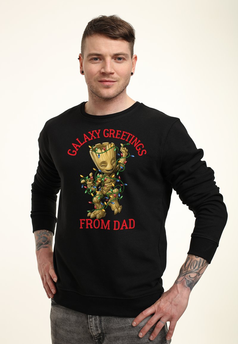 Marvel GOTG CLASSIC XMAS GROOT DAD - Felpa - black