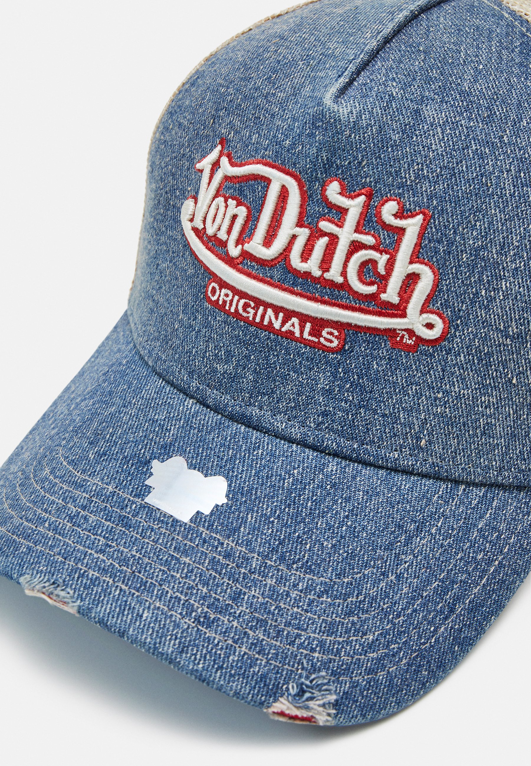 Von Dutch Baseballkappe – 100% Baumwolle, Denim-Look, Verstellbar (55,5–60 Cm), Mit Schweißschutzband