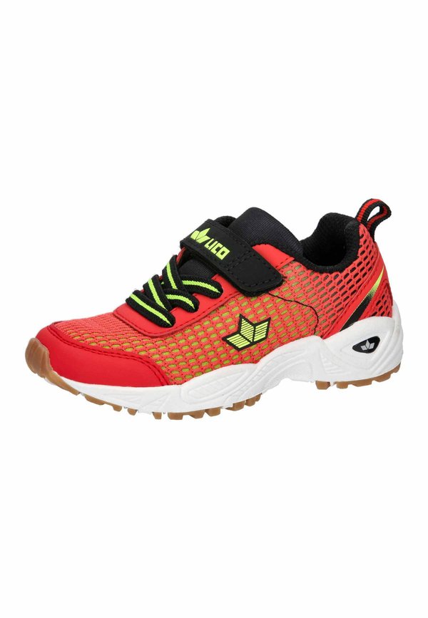 Walkingschuh – rot schwarz lemon