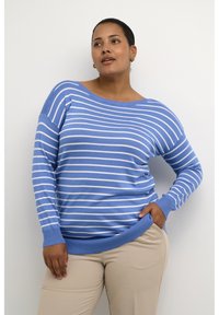 Kaffe Curve - MALAN  - Strickpullover - ultramarine tutledove stripe Thumbnail-Bild 1