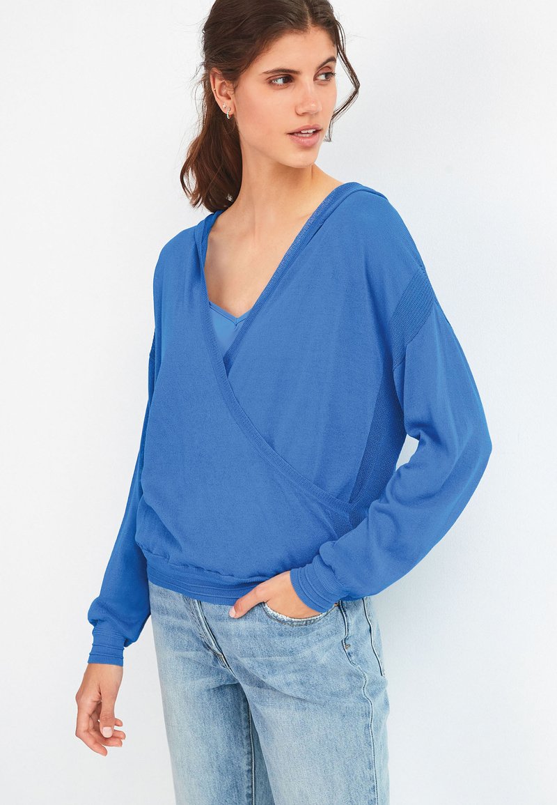 Damen Sweatshirts | Next WRAP LAYER HOODIE Kapuzenpullover blue/blau - WM93703 Damen Sweatshirts | Next WRAP LAYER HOODIE Kapuzenpullover blue/blau - WM93703