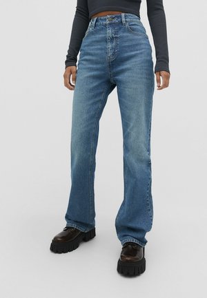 Stradivarius Bootcut jeans - stone blue denim