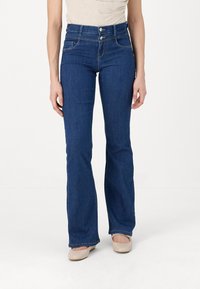 ONLY ONLRAIN FLARED  - Kavbojke na trapez - medium blue denim