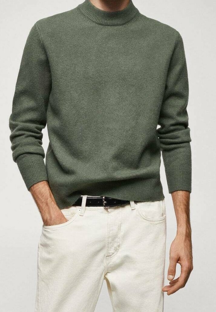 Mango Strickpullover - green