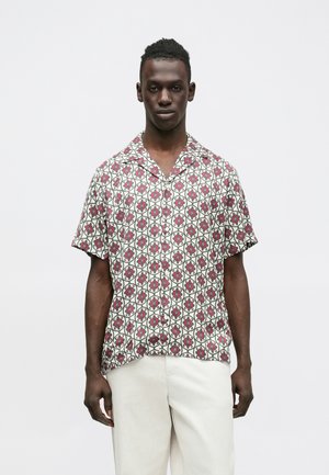 Les Deux ORNAMENT SHIRT - Krekls - ivory/chive green