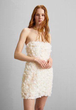 VACLAV FLORAL MINI BANDEAU DRESS WEDDING - Cocktail φόρεμα / Φόρεμα για πάρτι - ivory